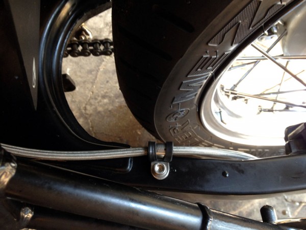 New rear Spiegler stainless steel brake line