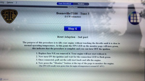 Adaption Reset step: now's when you turn on your engine.