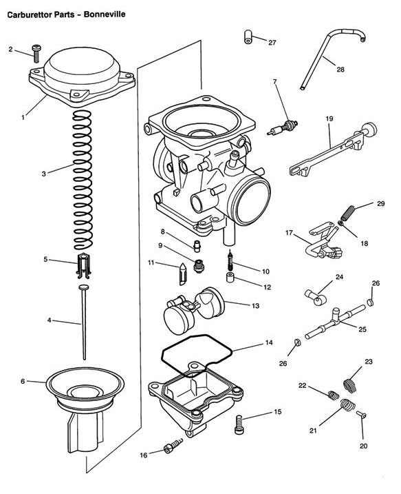 Keihin CVK Exploded View Diagram