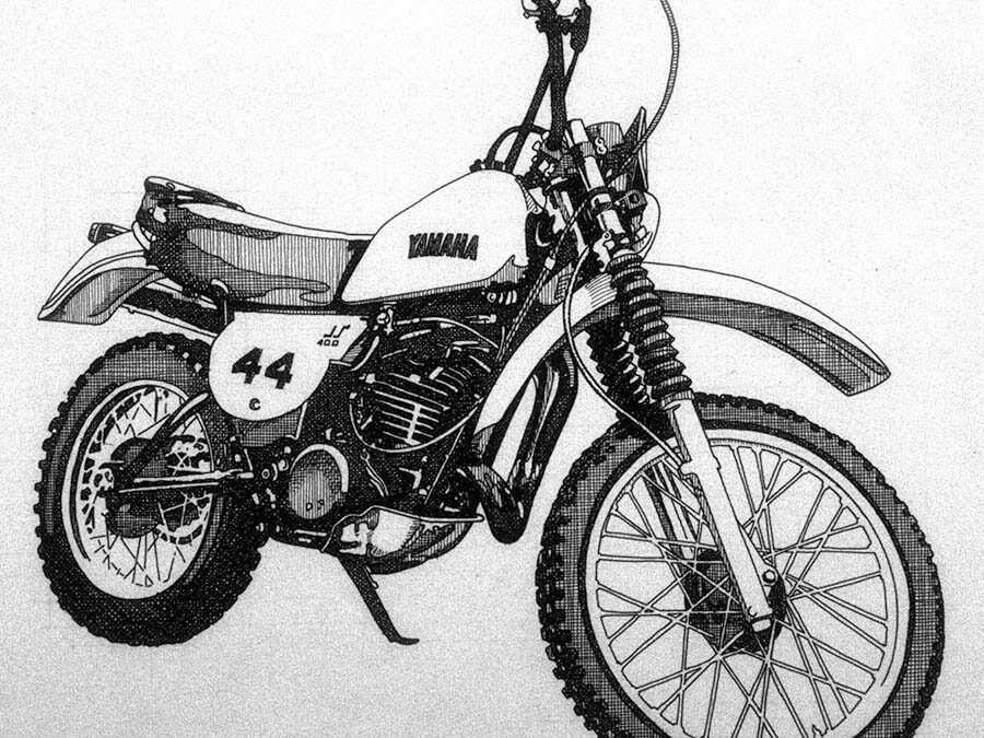 Yamaha Dirt Bike Illustration